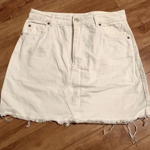 White denim skirt (Topshop)
